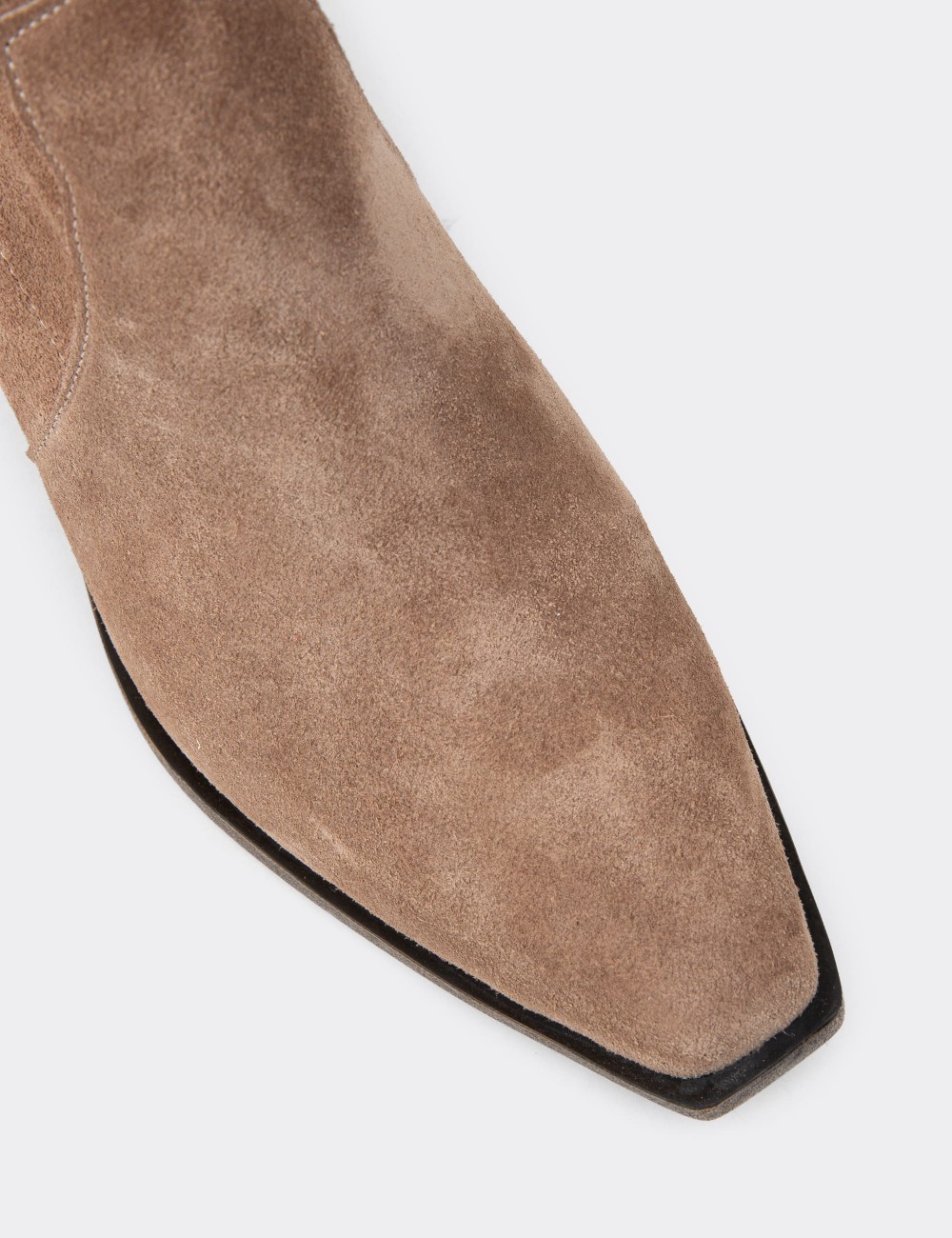 Women's Sandstone Suede Leather Western Boots - Z1564ZVZNC01