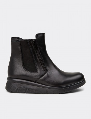 Women's Black Leather Boots