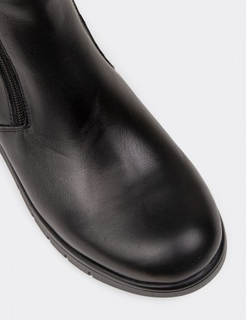 Women's Black Leather Boots