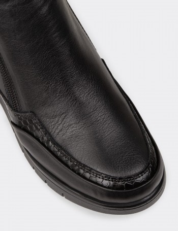 Women's Black Leather Boots