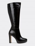 Women's Black Patent Boots