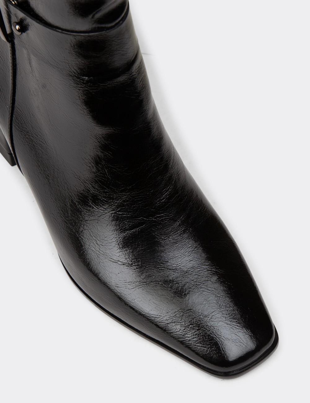 Women's Black Patent Boots - K1418ZSYHM01