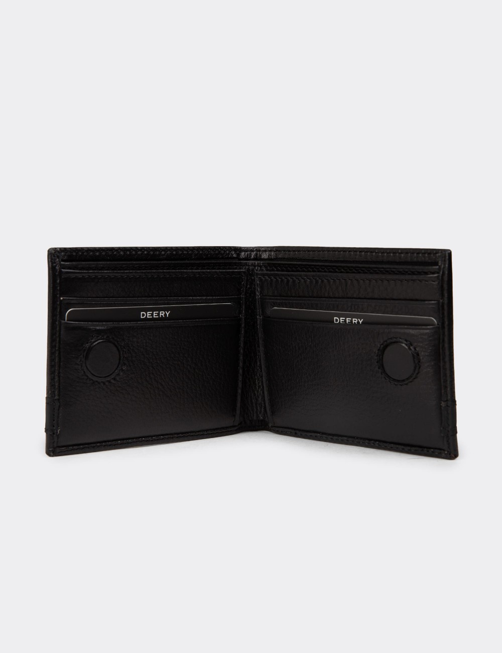 Leather Black Men's Wallet - 00313MSYHZ01