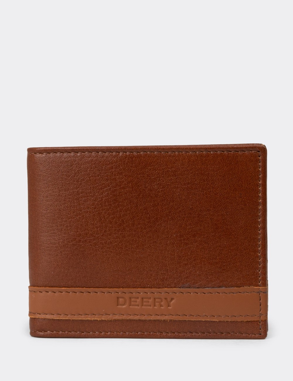 Leather Tan Men's Wallet - 00313MTBAZ01
