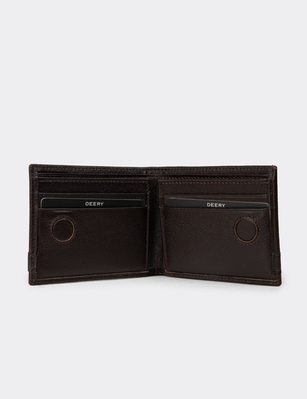 Leather Brown Men's Wallet - 00313MKHVZ01