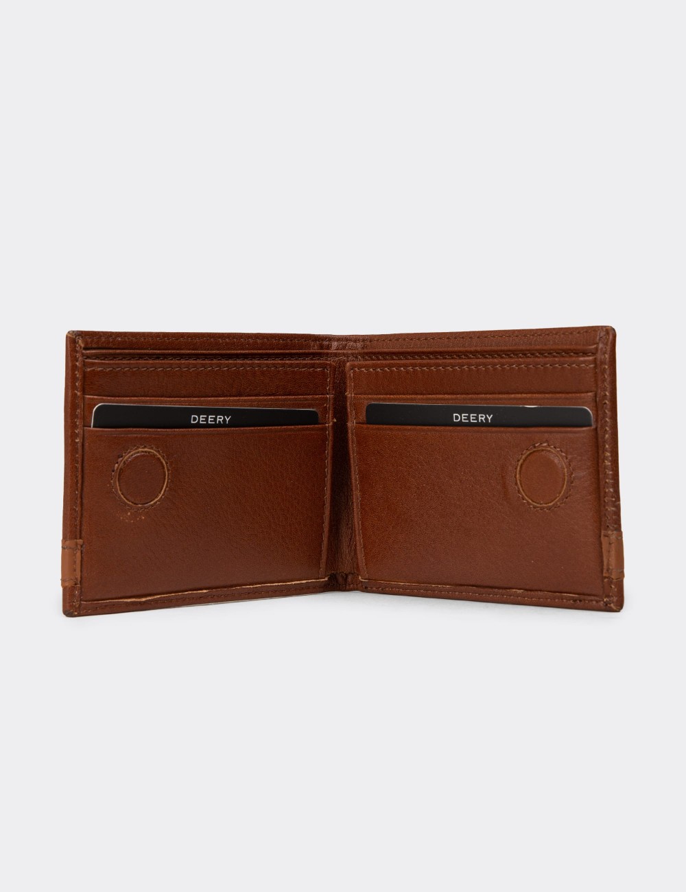 Leather Tan Men's Wallet - 00313MTBAZ01