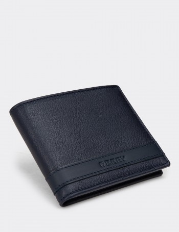 Leather Navy Men's Wallet