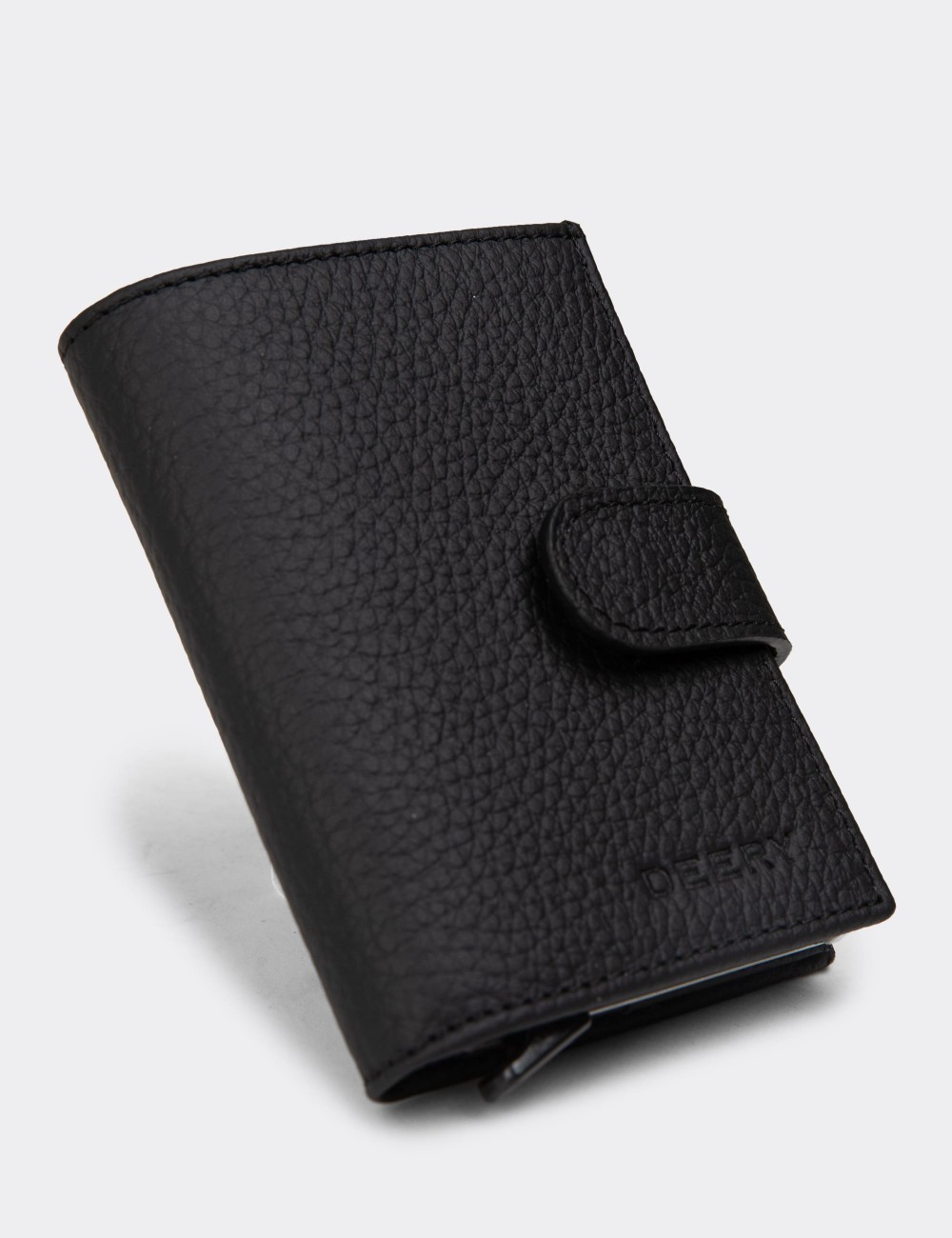 Leather Black Men's Wallet - 00615MSYHZ01