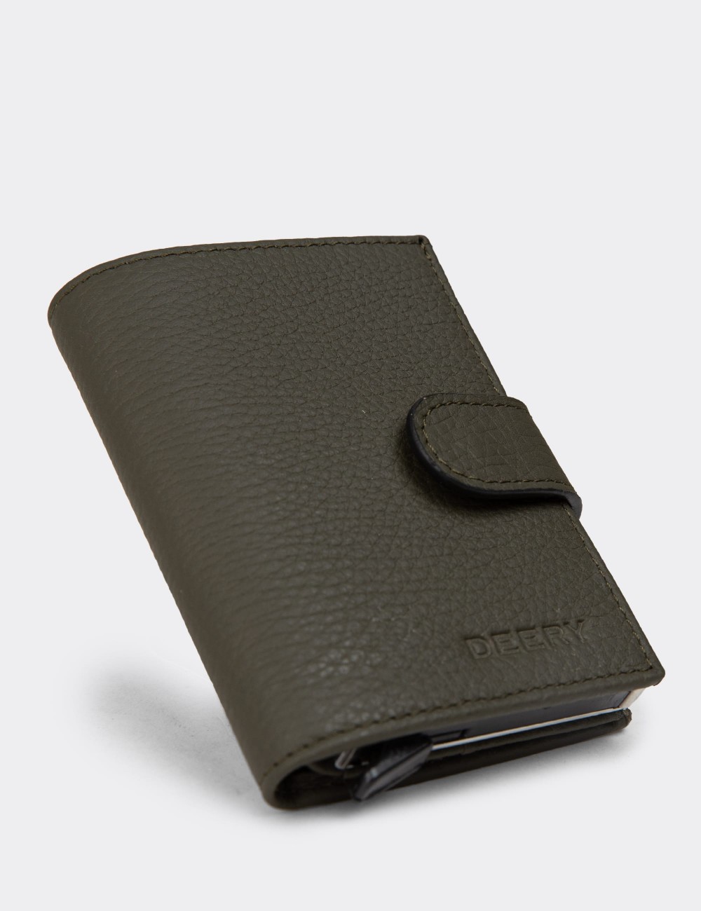 Leather Green Men's Wallet - 00615MHAKZ01