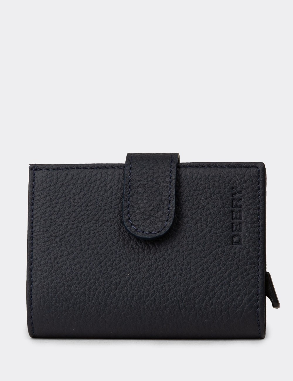 Leather Navy Men's Wallet - 00615MLCVZ01