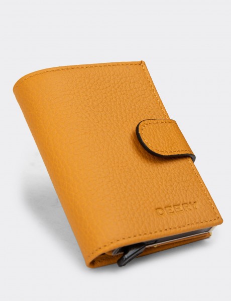 Leather Yellow Men's Wallet