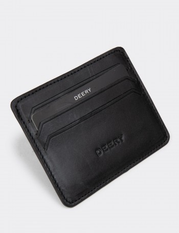 Leather Black Men's Card Holder