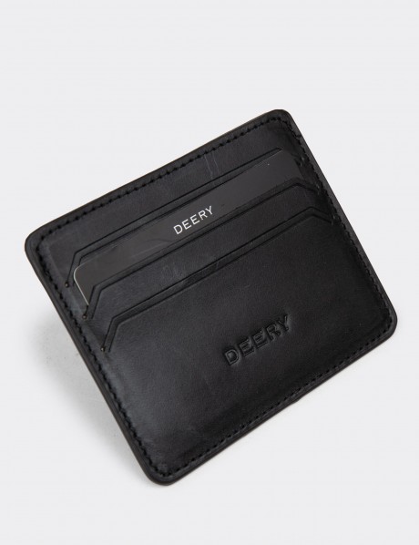 Leather Black Men's Card Holder