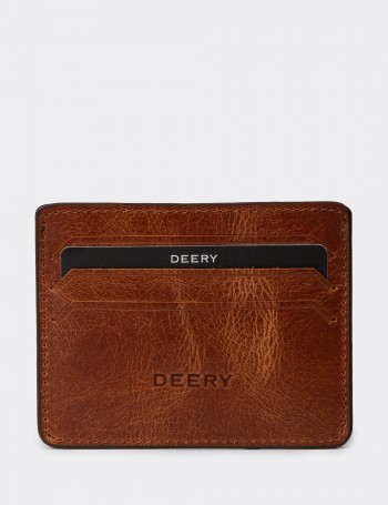 Men's Vintage Tan Leather Card Holder