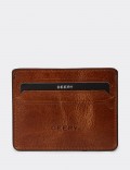 Men's Vintage Tan Leather Card Holder