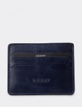 Men's Vintage Navy Leather Card Holder
