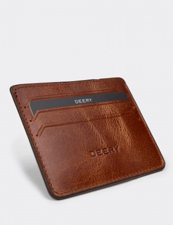 Men's Vintage Tan Leather Card Holder