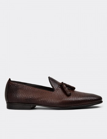 Men's Brown Leather Loafers