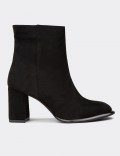 Women's Black Suede Ankle Boots