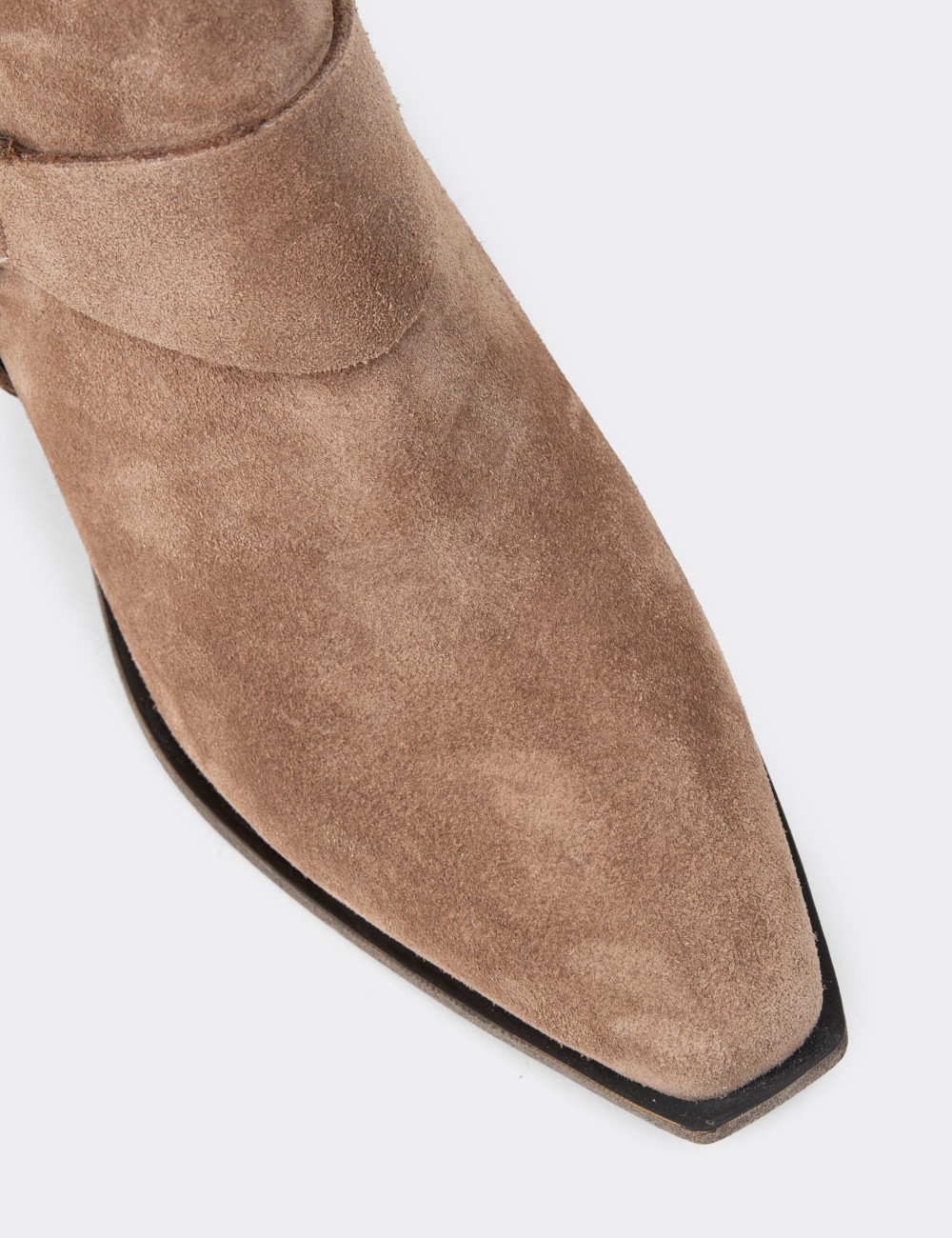 Women's Sandstone Suede Leather Western Boots - Z1563ZVZNC01
