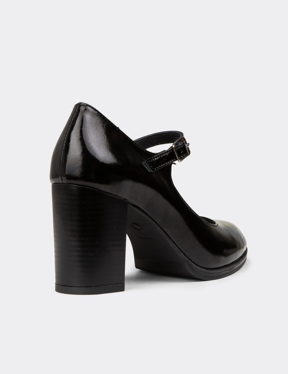 Women's Black Patent Leather Mary Jane Shoes - A2146ZSYHC03
