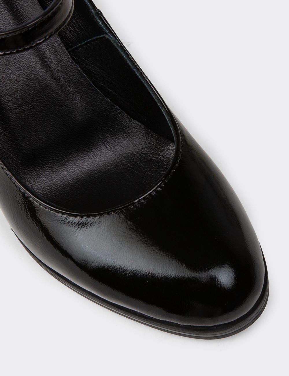 Women's Black Patent Leather Mary Jane Shoes - A2146ZSYHC03