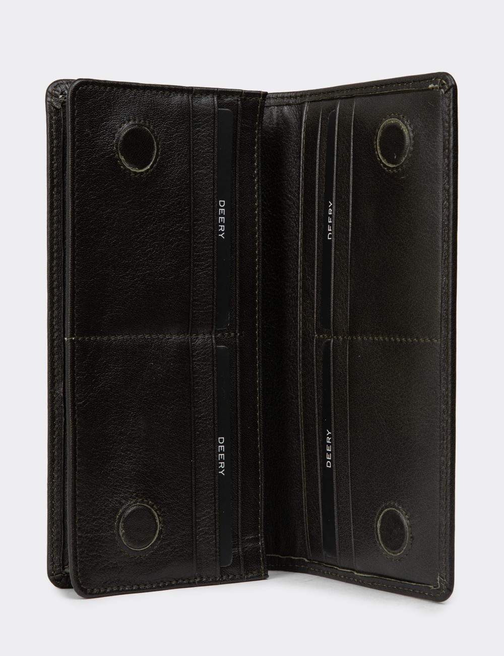 Men's Green Leather Wallet - 00804MYSLZ01