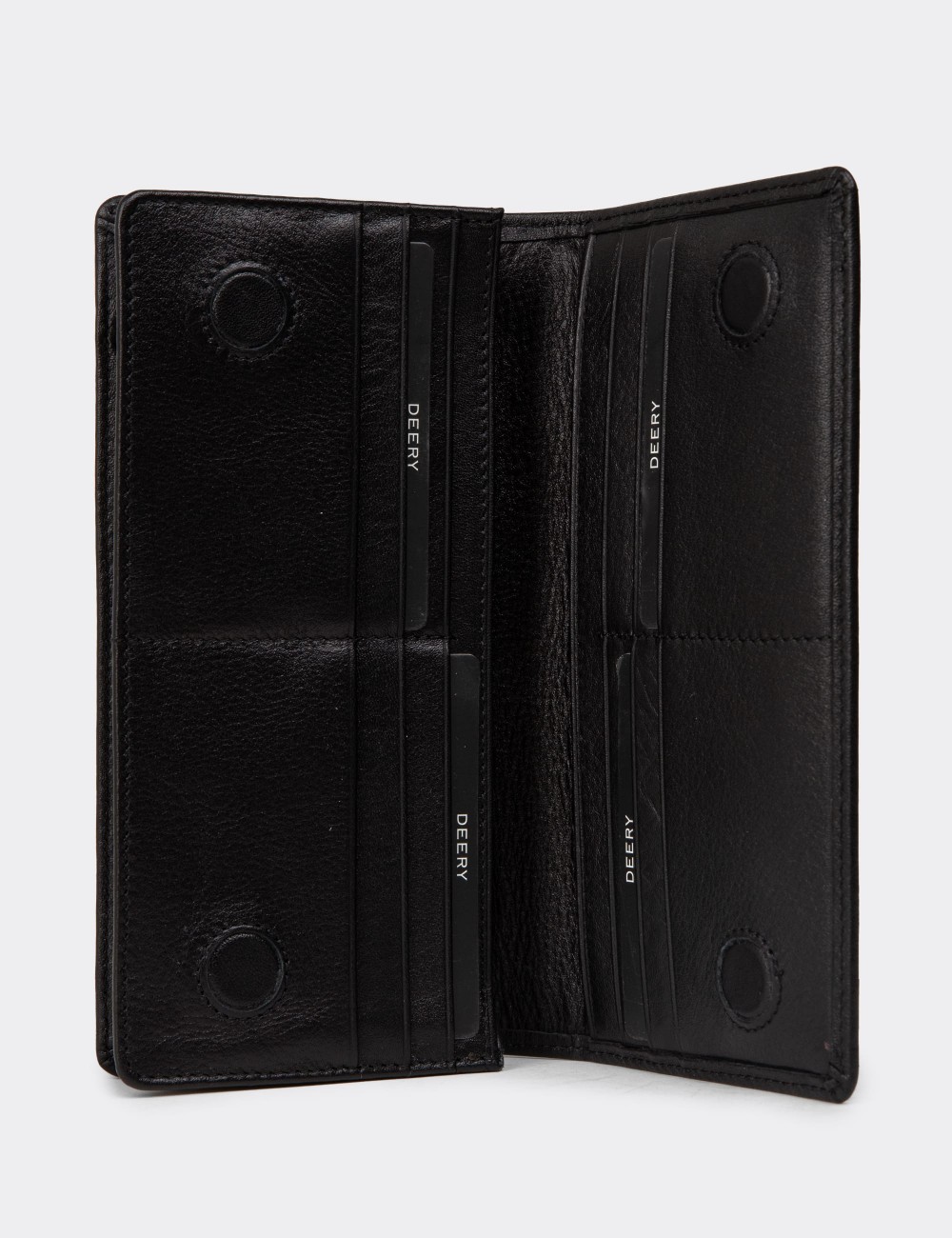 Men's Black Leather Wallet - 00804MSYHZ03
