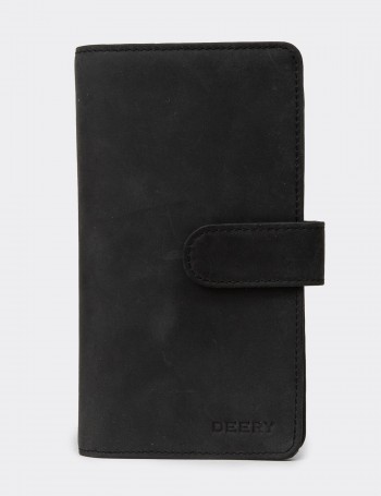 Men's Black Nubuck Calfskin Wallet