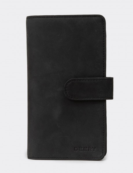 Men's Black Nubuck Calfskin Wallet