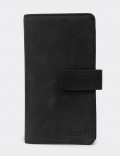 Men's Black Nubuck Calfskin Wallet