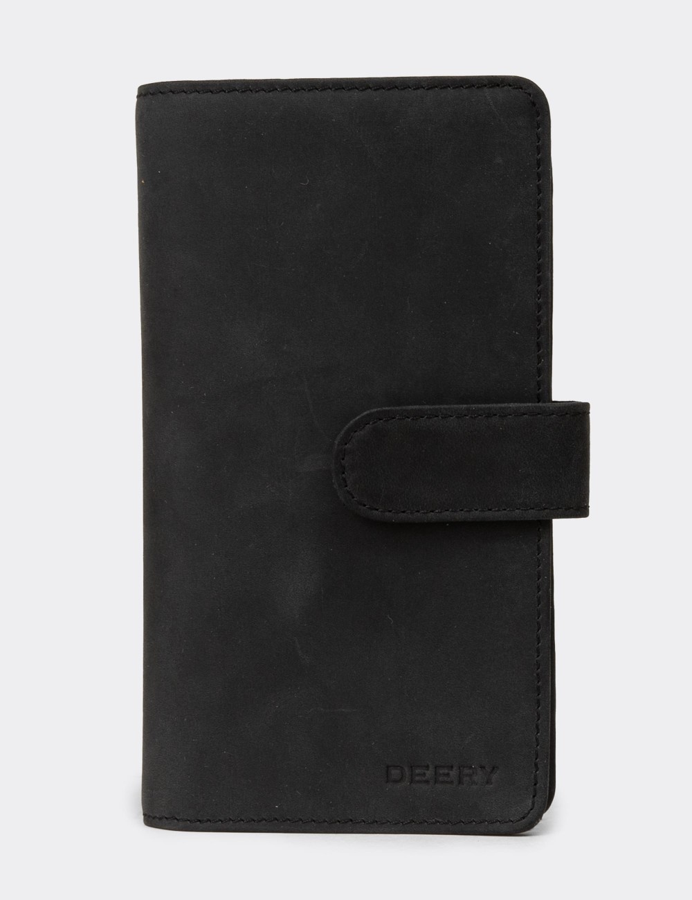 Men's Black Nubuck Calfskin Wallet - 00803MSYHZ01