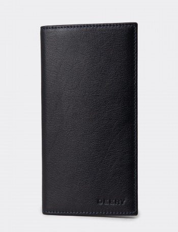 Men's Navy Leather Wallet