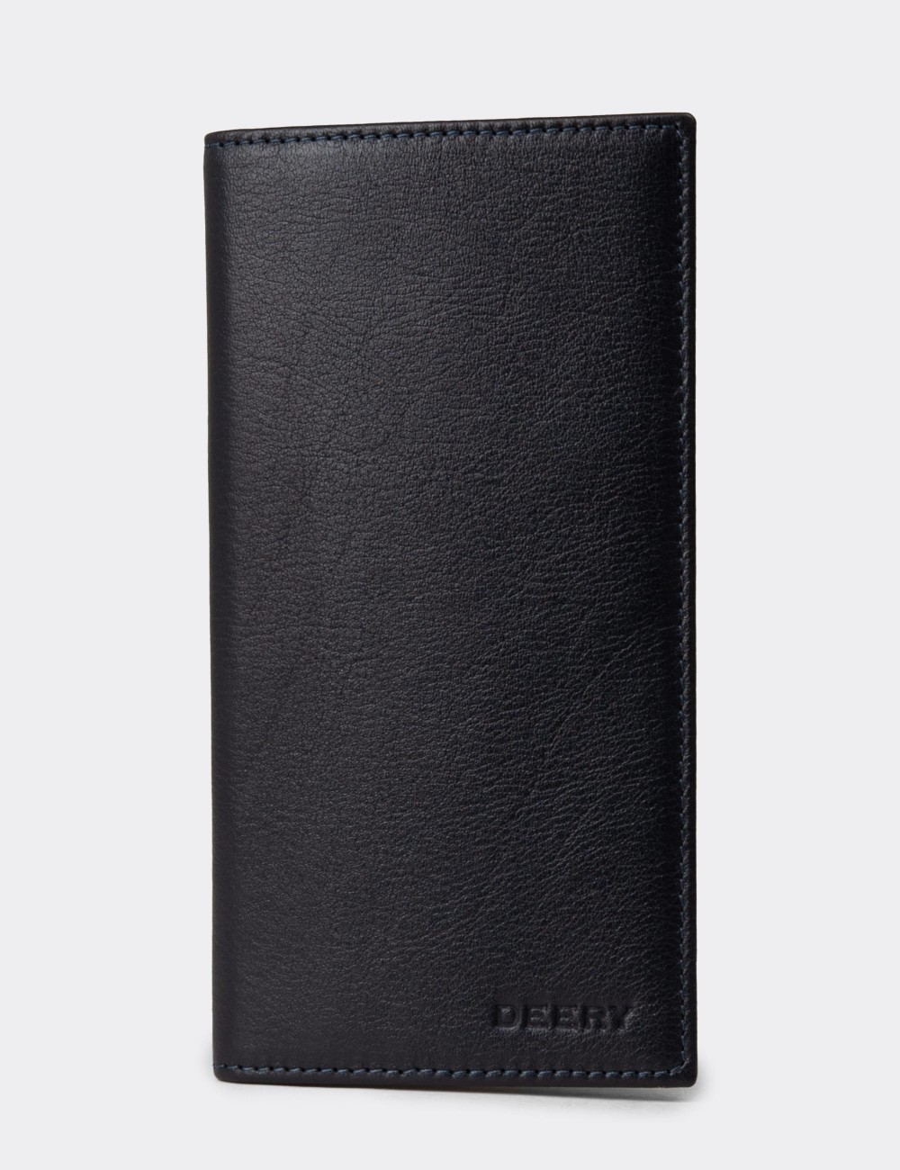 Men's Navy Leather Wallet - 00802MLCVZ01