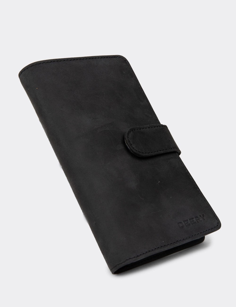 Men's Black Nubuck Calfskin Wallet - 00803MSYHZ01