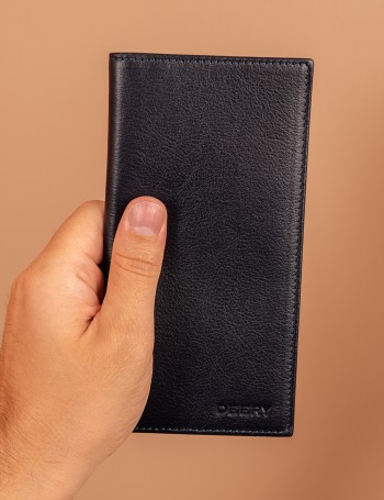 Men's Navy Leather Wallet