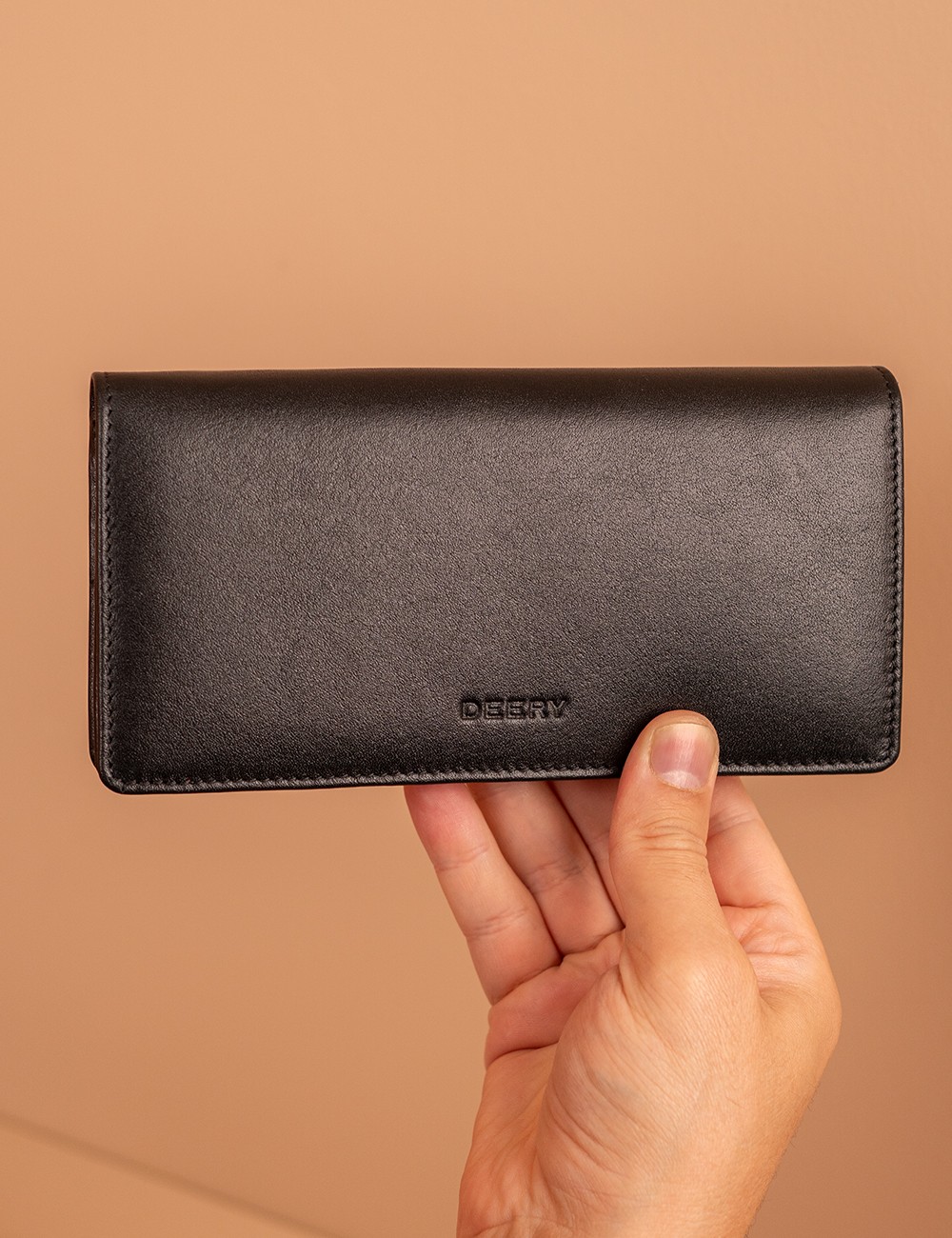 Men's Black Leather Wallet - 00804MSYHZ03