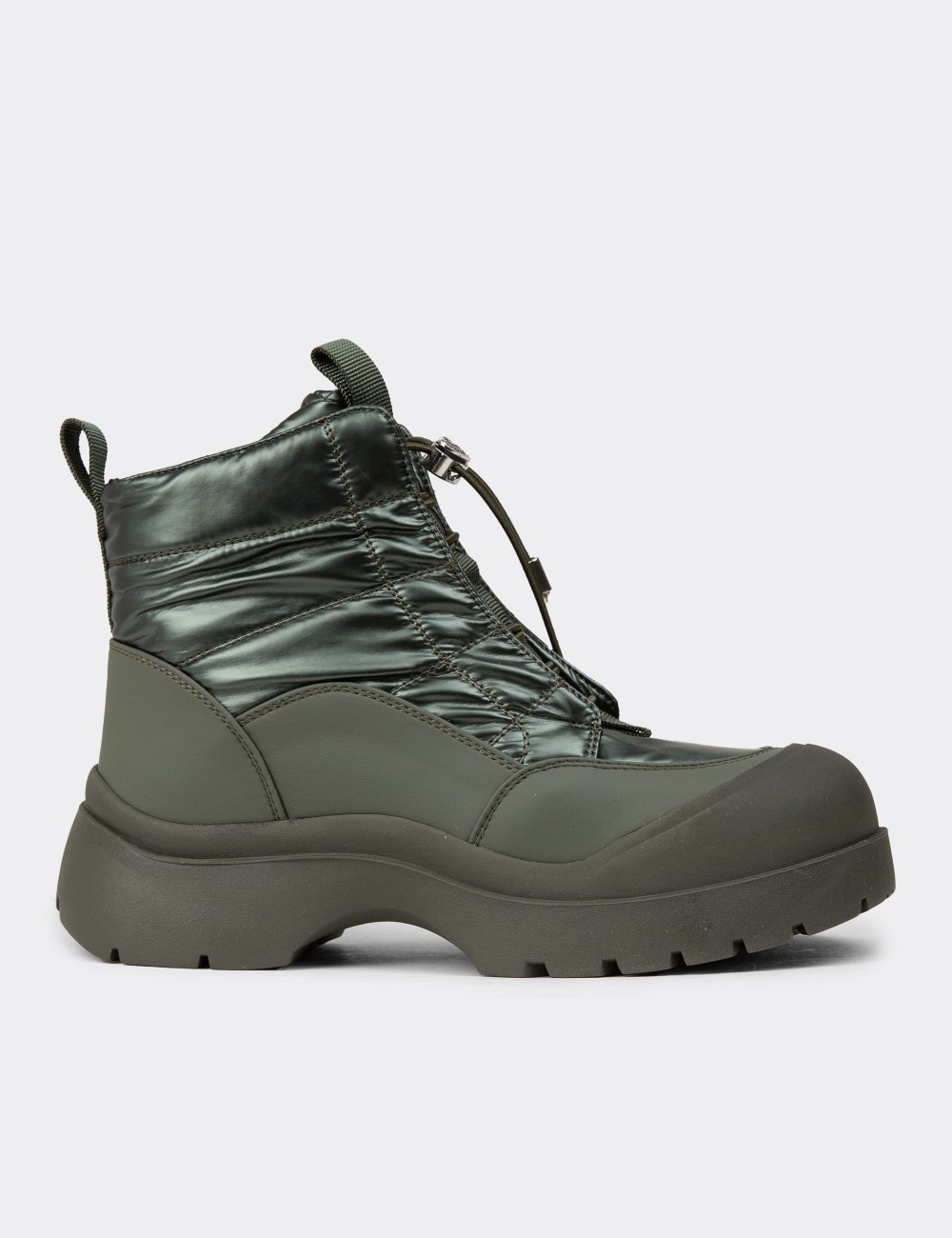 Women's Green Boots - E8051ZYSLC01