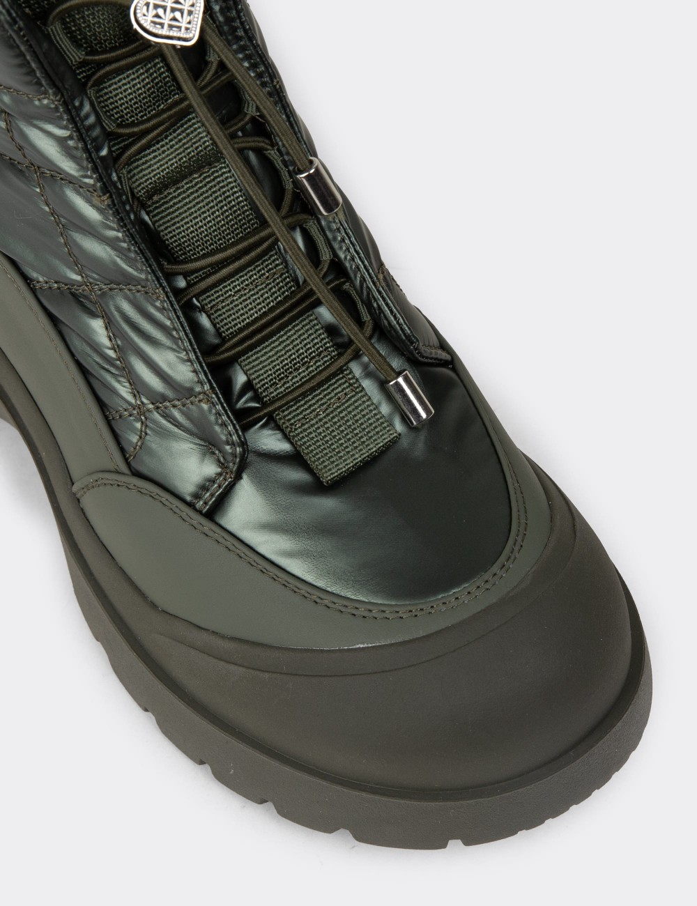 Women's Green Boots - E8051ZYSLC01