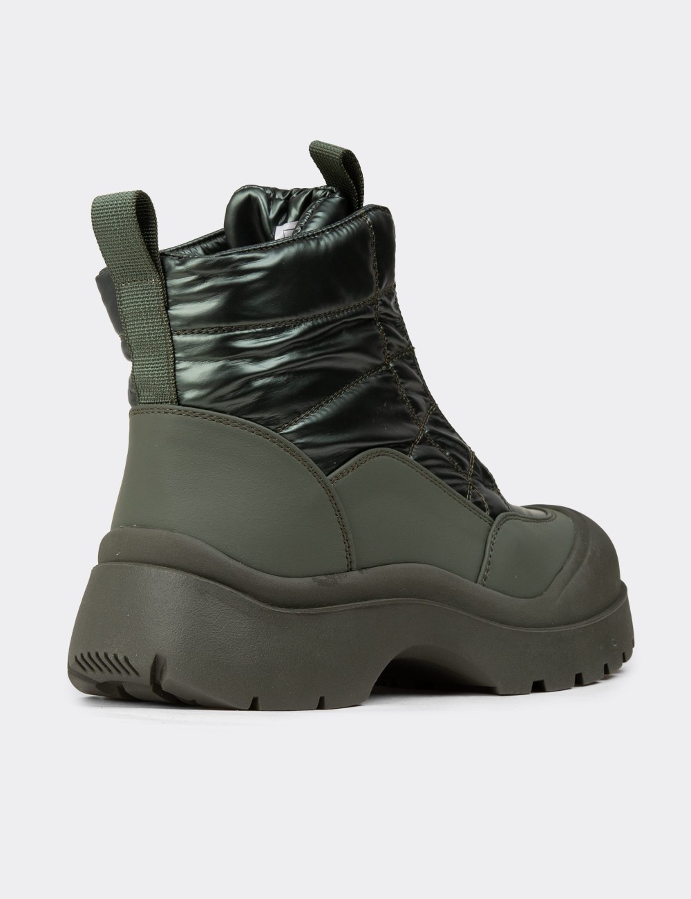 Women's Green Boots - E8051ZYSLC01