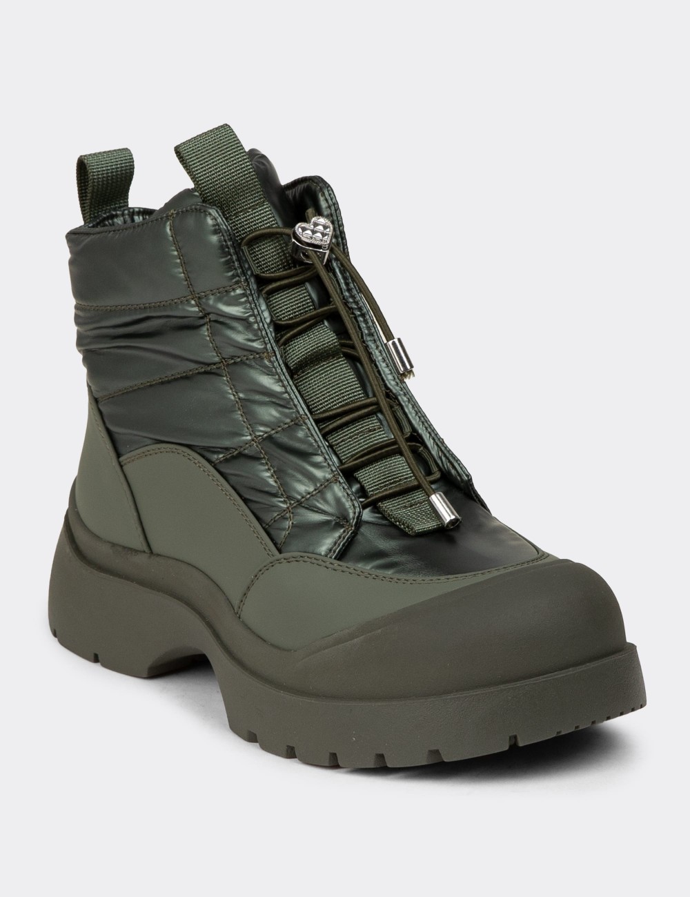 Women's Green Boots - E8051ZYSLC01