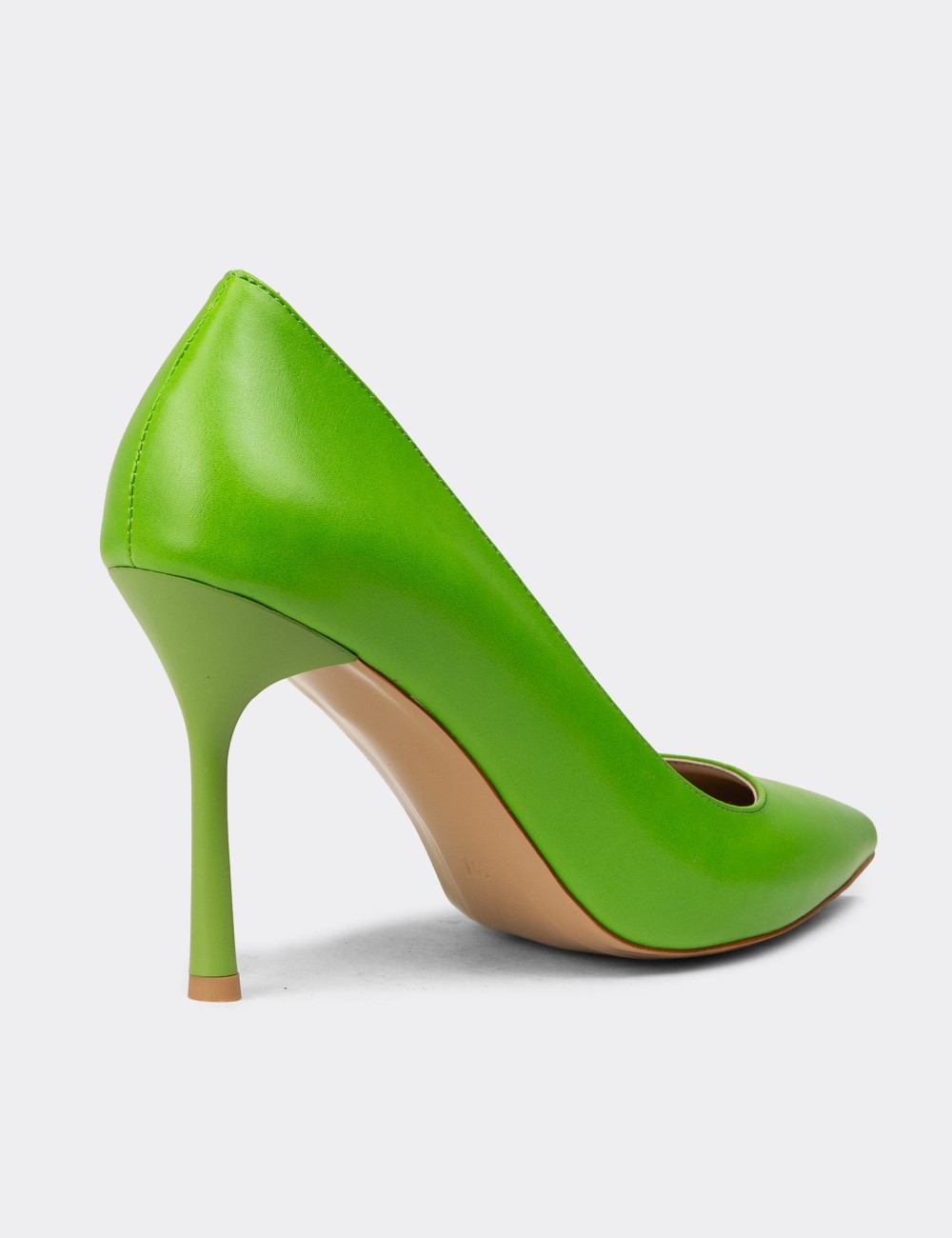 Women's Green Stiletto Heels - P4539ZYSLM01