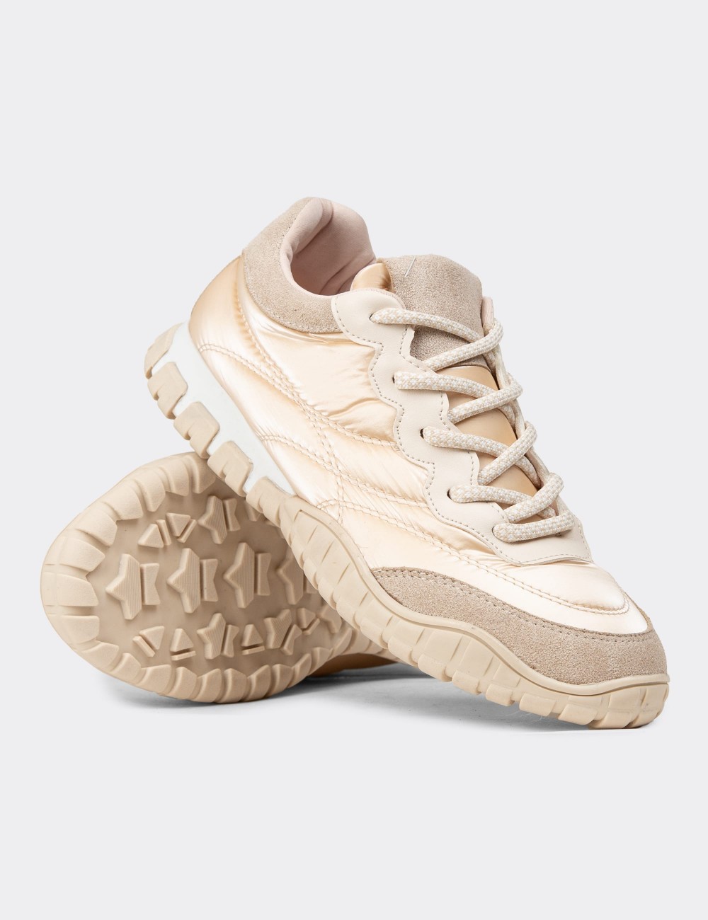 Women's Beige Sneakers - 55157ZBEJC01