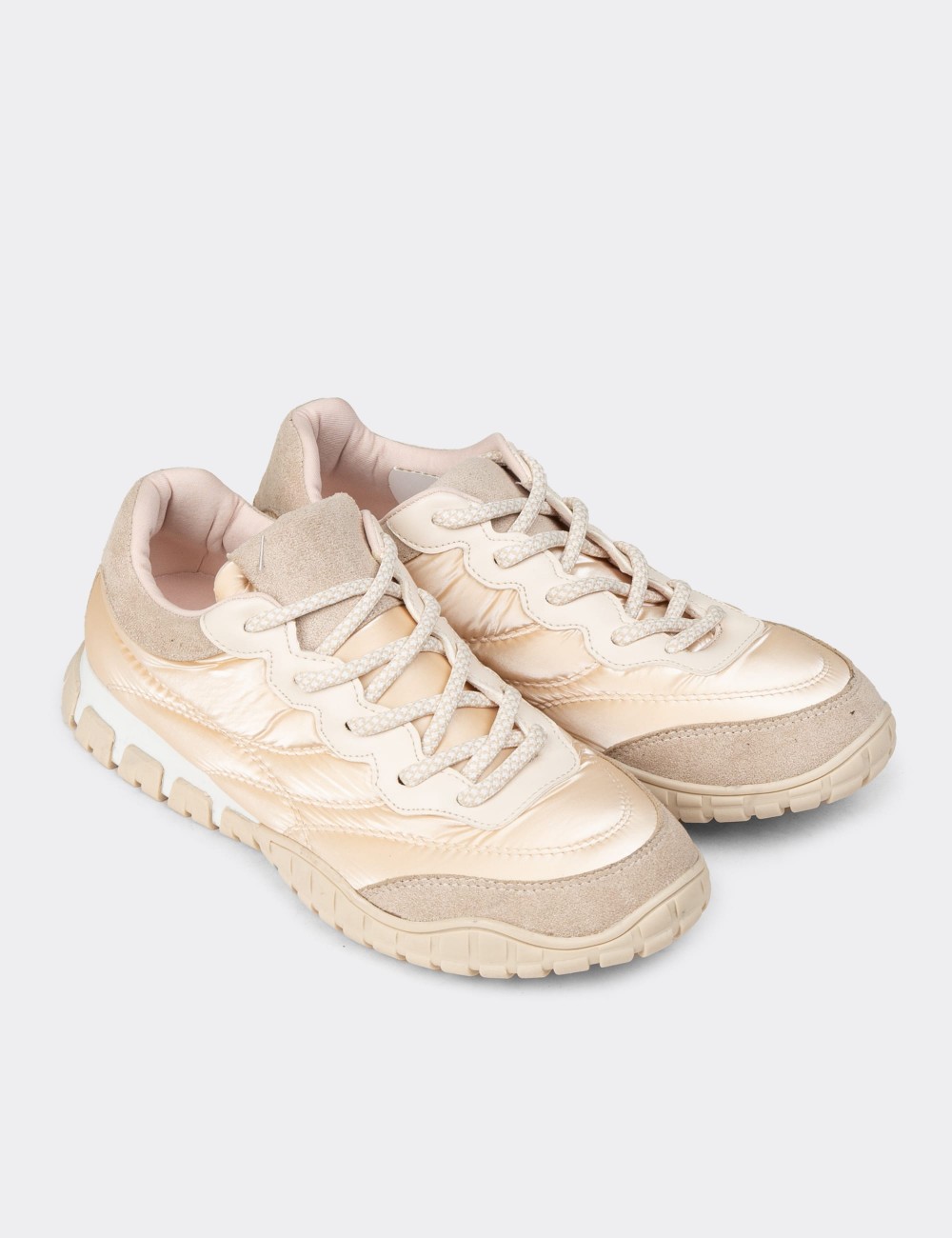 Women's Beige Sneakers - 55157ZBEJC01