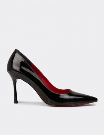 Women's Black Patent High Heel Stiletto