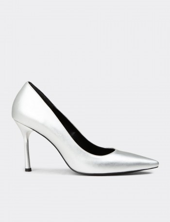 Women's Silver Stiletto Heels