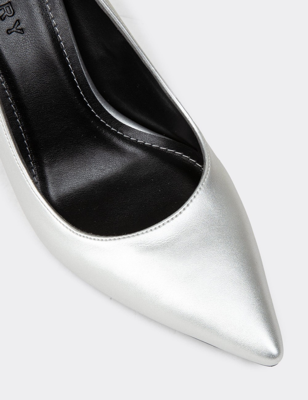 Women's Silver Stiletto Heels - P4539ZGMSM01