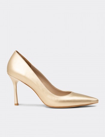 Women's Gold Stiletto Heels