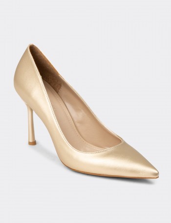 Women's Gold Stiletto Heels