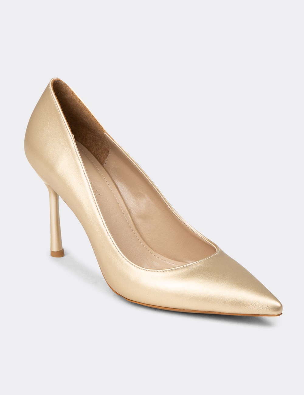 Women's Gold Stiletto Heels - P4539ZALTM01